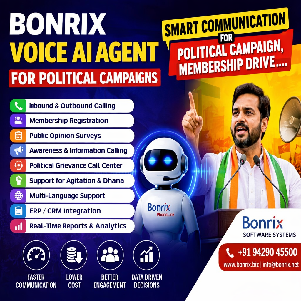Bonrix Voice AI Agent for Political Campaigns
